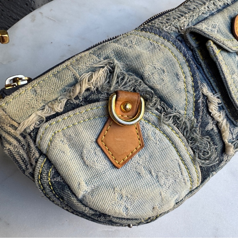 Louis Vuitton Denim Patchwork Pouchy Shoulder Bag - Picture 3 of 16